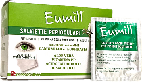 EUMILL SALVIETTE PERIOCULARI 20 PEZZI - Farmacia Nuova Dr.ssa Gabriella Catellani