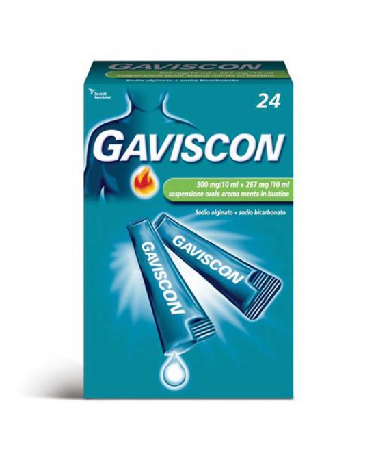 GAVISCON*24BUST 500+267MG/10ML - Farmacia Nuova Dr.ssa Gabriella Catellani