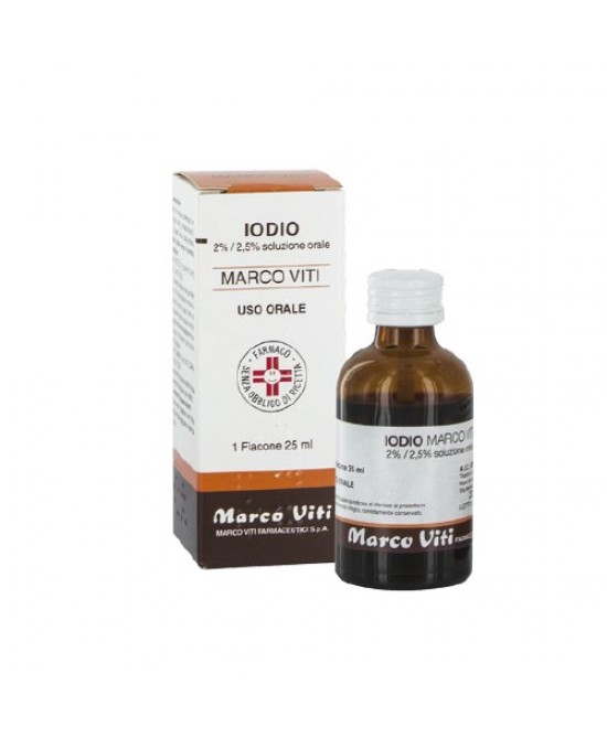IODIO OS SOLUZ MV*25ML 2%+2,5% - Farmacia Nuova Dr.ssa Gabriella Catellani