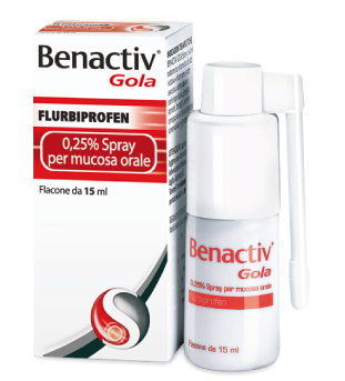 BENACTIV GOLA*SPRAY 15ML 0,25% - Farmacia Nuova Dr.ssa Gabriella Catellani