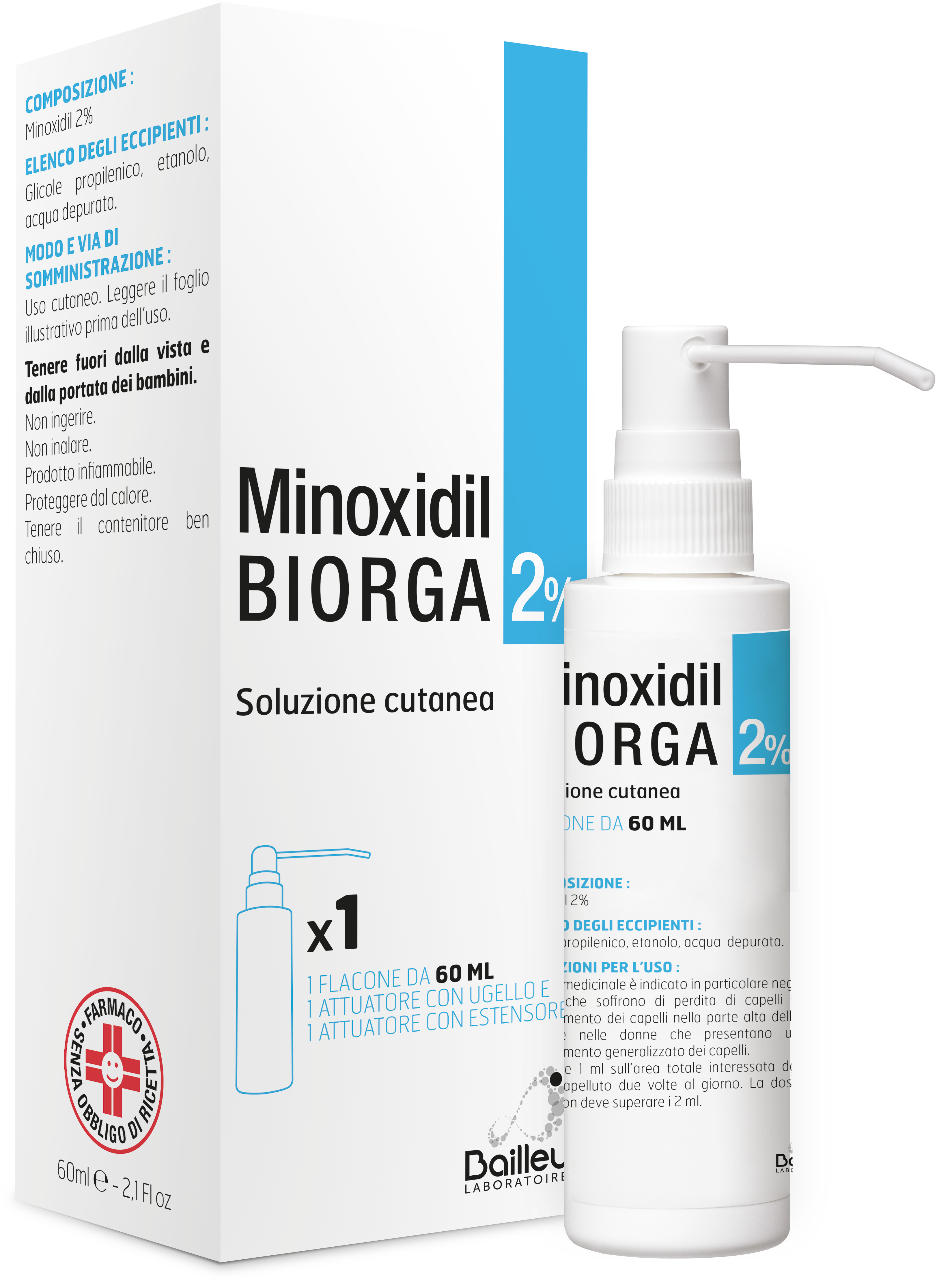 MINOXIDIL BIORGA*SOL CUT60ML2% - Farmacia Nuova Dr.ssa Gabriella Catellani