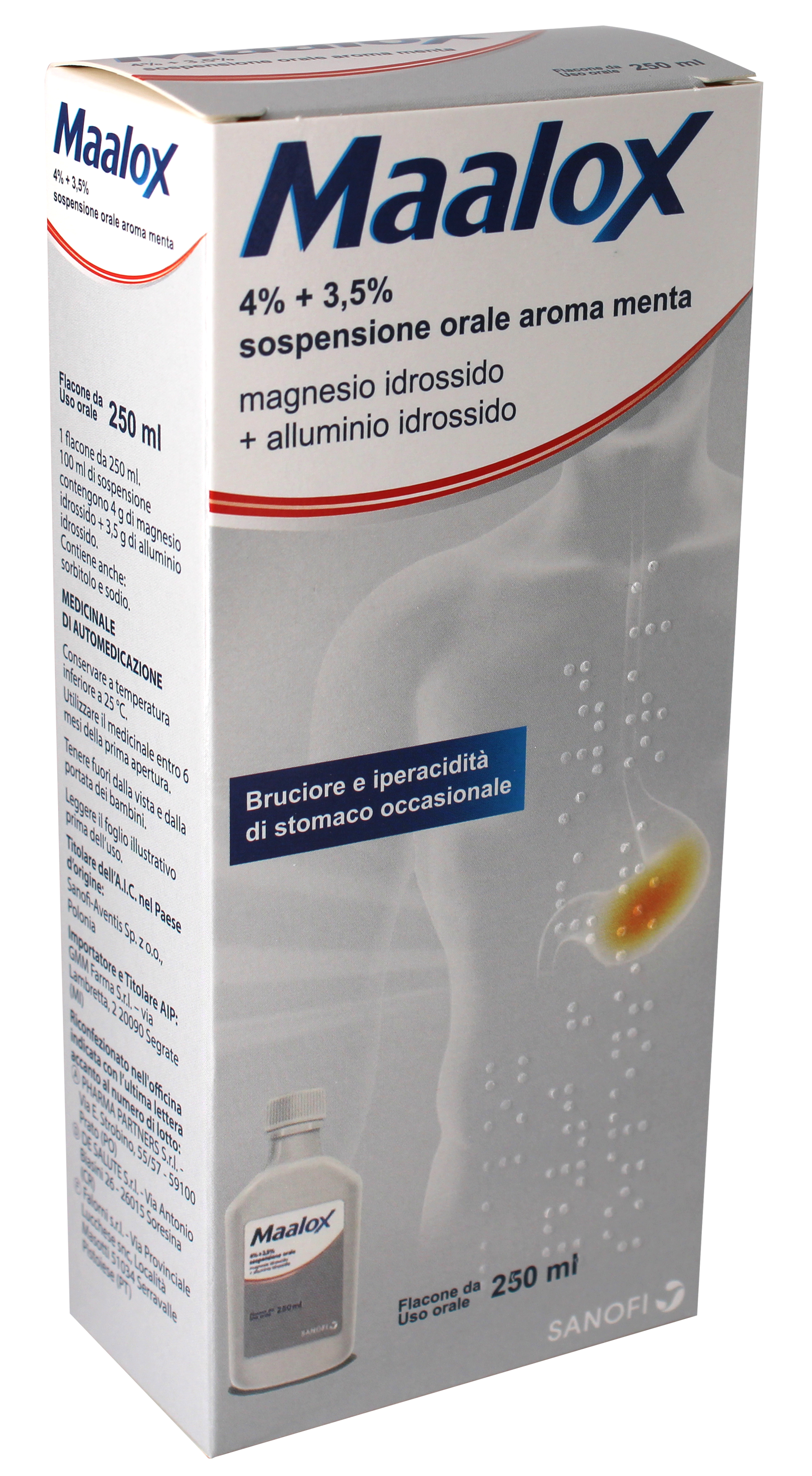 MAALOX*OS SOSP 250ML 4%+3,5% - Farmacia Nuova Dr.ssa Gabriella Catellani