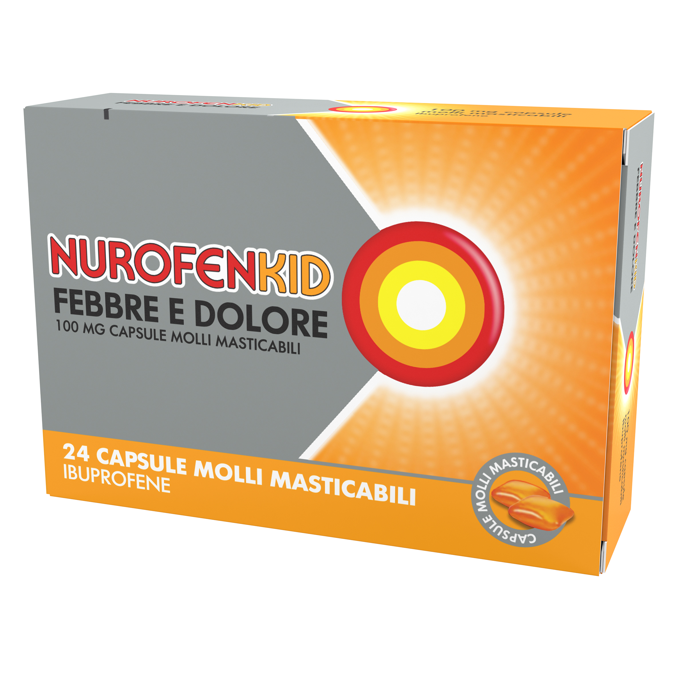 NUROFENKID FEBBRE D*24CPS100MG - Farmacia Nuova Dr.ssa Gabriella Catellani