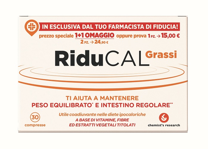RIDUCAL GRASSI 30 COMPRESSE - Farmacia Nuova Dr.ssa Gabriella Catellani