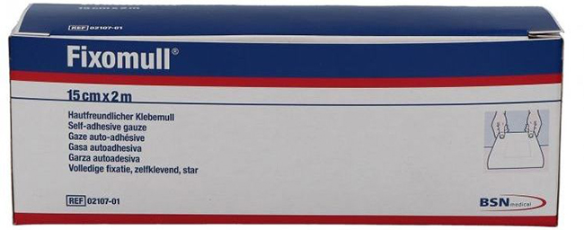 FASCIA AUTOADESIVA IPOALLERGENICA FISSAGGIO SU AMPIA SUPERFICIE FIXOMULL. SUPPORTO IN GARZA DI VISCOSA COLORE BIANCO MASSA IN POLICARBONATO SENZA RESINE E GOMME NATURALI. 15X1000CM - Farmacia Nuova Dr.ssa Gabriella Catellani