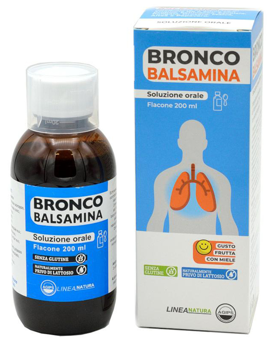 BRONCOBALSAMINA SOLUZIONE ORALE 200 ML GUSTO FRUTTA CON MIELE - Farmacia Nuova Dr.ssa Gabriella Catellani