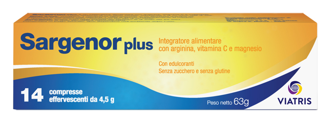 SARGENOR PLUS 14 COMPRESSE EFFERVESCENTI DA 4,5 G - Farmacia Nuova Dr.ssa Gabriella Catellani