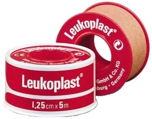 CEROTTO CHIRURGICO PER FISSAGGIO MEDICAZIONI IN ROCCHETTO LEUKOPLAST SUPPORTO VISCOSA COLOR PELLE MASSA ADESIVA CAUCCIU' OSSIDO DI ZINCO 1,25X500CM MUTUABILE - Farmacia Nuova Dr.ssa Gabriella Catellani