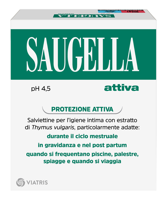 SAUGELLA ATTIVA SALVIETTINE DETERGENTI 10 BUSTINE - Farmacia Nuova Dr.ssa Gabriella Catellani
