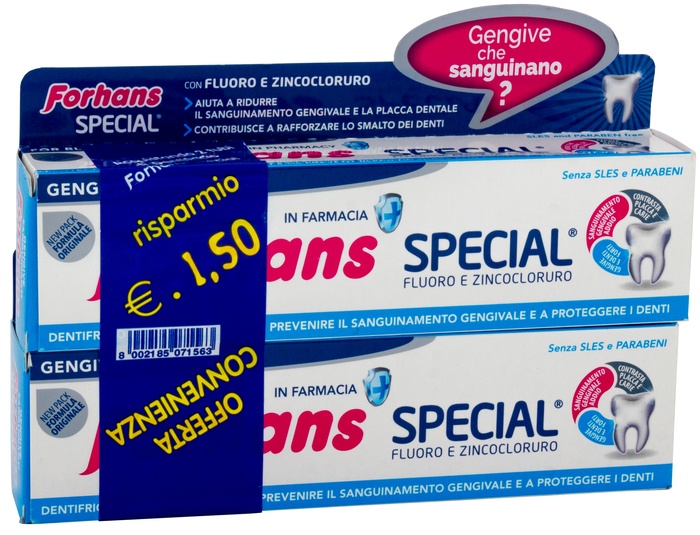 FORHANS SP DENTIF 2X75ML - Farmacia Nuova Dr.ssa Gabriella Catellani