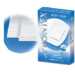 GARZA PRONTEX SOFT PAD COMPRESSA 5X7 CM 5 PEZZI - Farmacia Nuova Dr.ssa Gabriella Catellani