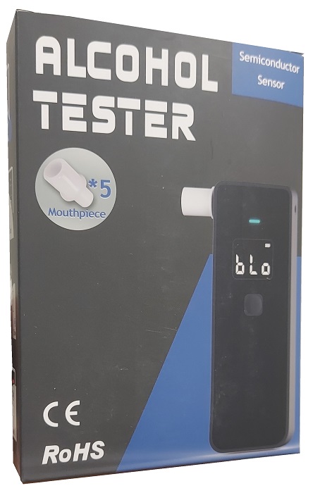 ETILOMETRO ELETTRONICO PER LA RILEVAZIONE DI ALCOOL NELL'ESPIRATO TOLLERANZA METROLOGICA 15% FUNZIONAMENTO A BATTERIA ATO218 - Farmacia Nuova Dr.ssa Gabriella Catellani