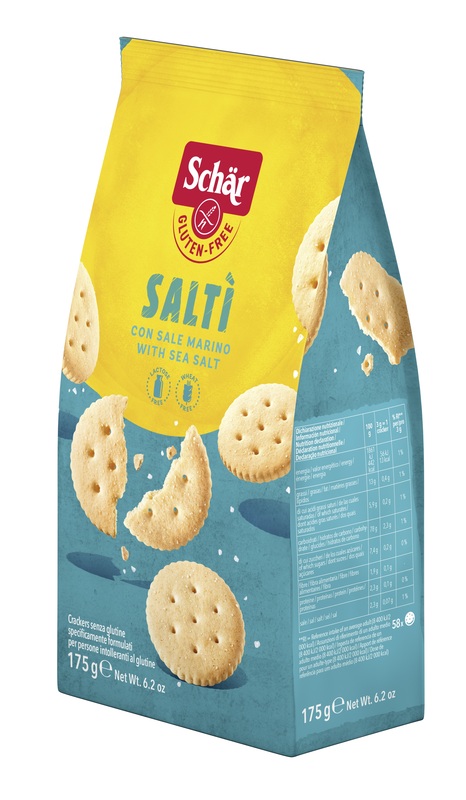 SCHAR SALTI' CRACKER CON SALE MARINO SENZA LATTOSIO 175 G - Farmacia Nuova Dr.ssa Gabriella Catellani