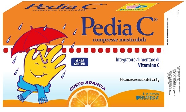 PEDIA C ARANCIA 24 COMPRESSE MASTICABILI - Farmacia Nuova Dr.ssa Gabriella Catellani