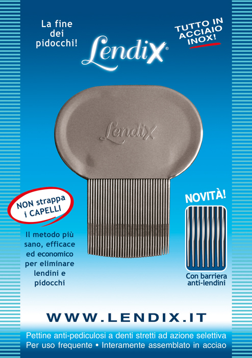 LENDIX PETTINE PREMIUM ANTIPIDOCCHI IN ACCIAIO - Farmacia Nuova Dr.ssa Gabriella Catellani