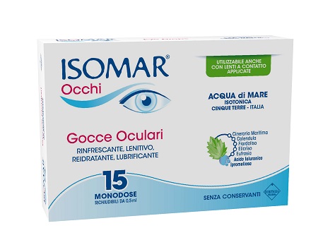ISOMAR OCCHI GOCCE OCULARI ALL'ACIDO IALURONICO 0,20% 15 FLACONCINI - Farmacia Nuova Dr.ssa Gabriella Catellani