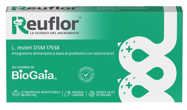 REUFLOR 10 COMPRESSE MASTICABILI AROMA LIMONE - Farmacia Nuova Dr.ssa Gabriella Catellani