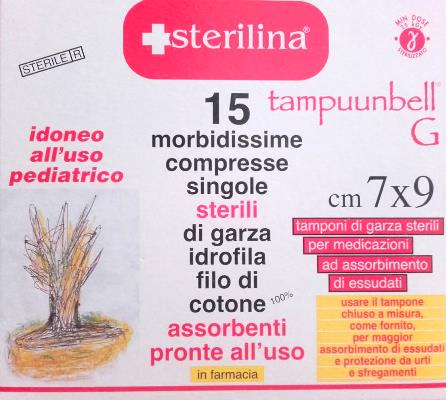 STERILINA TAMPONE DI GARZA COMPRESSA IDROFILA DI COTONE 7 X 9 CM 15 PEZZI - Farmacia Nuova Dr.ssa Gabriella Catellani