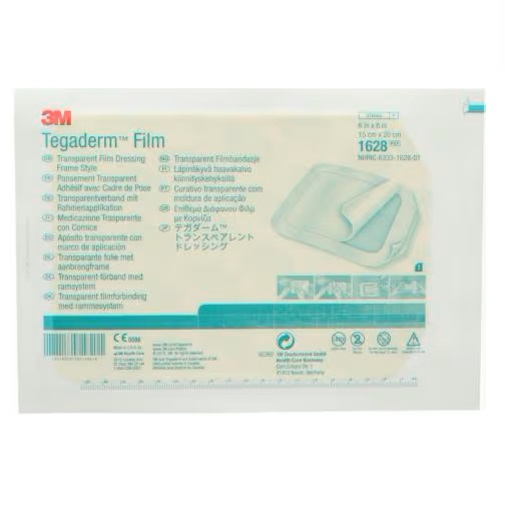 MEDICAZIONE IN PELLICOLA TRASPARENTE IMPERMEABILE TEGADERM CON SISTEMA DI APPLICAZIONE A CORNICE MISURA 15X20 CM 10 PEZZI - Farmacia Nuova Dr.ssa Gabriella Catellani