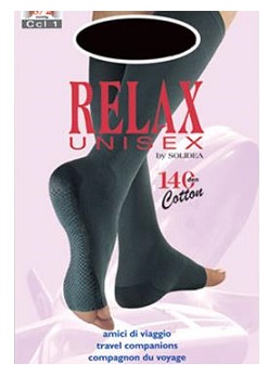 RELAX UNISEX 140 GAMBALETTO COTTON PUNTA APERTA NERO 4 XL - Farmacia Nuova Dr.ssa Gabriella Catellani