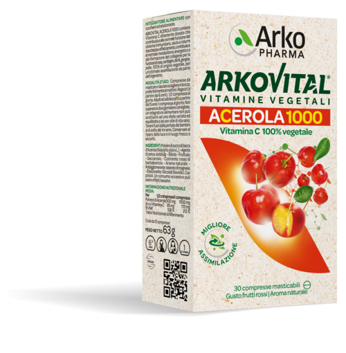 ARKOVITAL ACEROLA 1000 30 COMPRESSE MASTICABILI - Farmacia Nuova Dr.ssa Gabriella Catellani