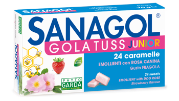SANAGOL GOLA TUSS JUNIOR FRAGOLA 24 CARAMELLE - Farmacia Nuova Dr.ssa Gabriella Catellani
