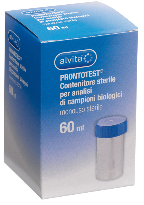 CONTENITORE ALVITA PRONTOTEST PER ANALISI DI CAMPIONI BIOLOGICI 60ML - Farmacia Nuova Dr.ssa Gabriella Catellani