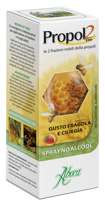 PROPOL2 EMF SPRAY NO ALCOOL FRAGOLA E CILIEGIA 30 ML - Farmacia Nuova Dr.ssa Gabriella Catellani