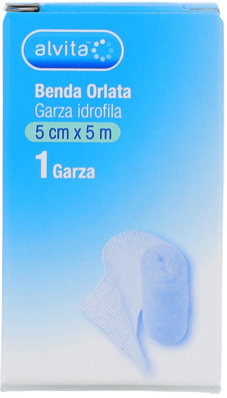 BENDA ORLATA GARZA IDROFILA ALVITA 5X500CM - Farmacia Nuova Dr.ssa Gabriella Catellani