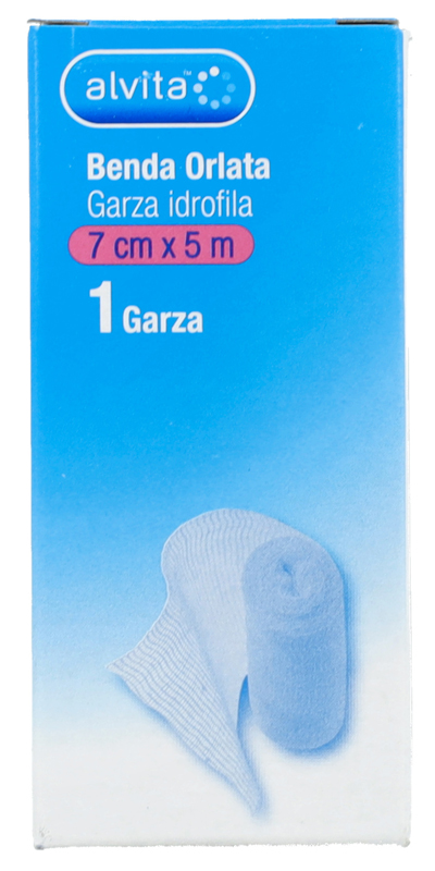 BENDA ORLATA GARZA IDROFILA ALVITA 7X500CM - Farmacia Nuova Dr.ssa Gabriella Catellani