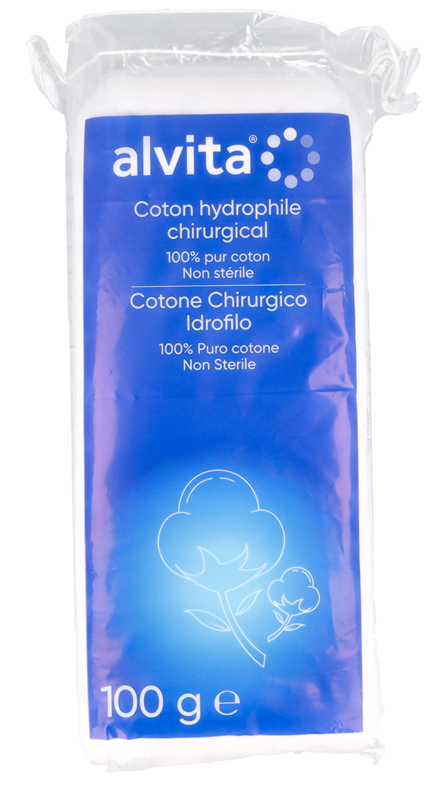 COTONE CHIRURGICO IDROFILO ALVITA 100% PURO COTONE 100 G - Farmacia Nuova Dr.ssa Gabriella Catellani