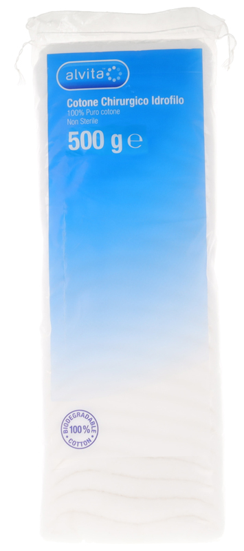 COTONE CHIRURGICO IDROFILO ALVITA 100% PURO COTONE 500 G - Farmacia Nuova Dr.ssa Gabriella Catellani