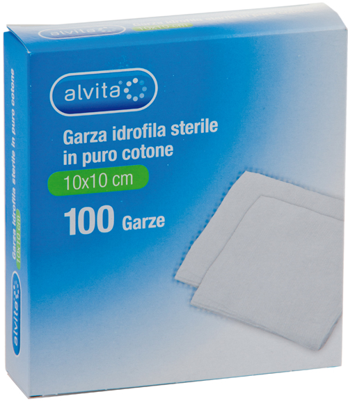 GARZA IDROFILA IN PURO COTONE ALVITA 10X10CM 100 PEZZI - Farmacia Nuova Dr.ssa Gabriella Catellani
