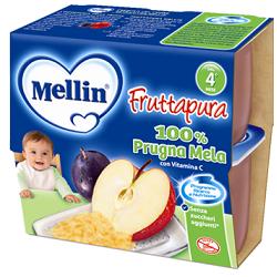 MELLIN FRUTTA PURA PRUGNA MELA 100 G 4 PEZZI - Farmacia Nuova Dr.ssa Gabriella Catellani