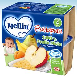 MELLIN FRUTTA PURA FRUTTA MISTA 100 G 4 PEZZI - Farmacia Nuova Dr.ssa Gabriella Catellani