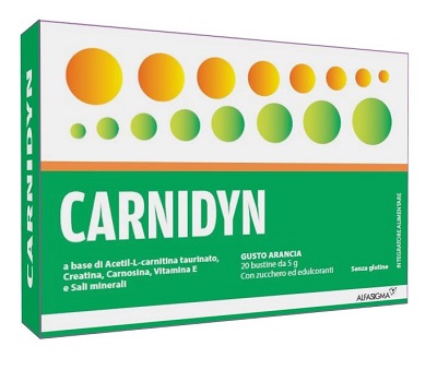 CARNIDYN 20 BUSTINE DA 5 G GUSTO ARANCIA - Farmacia Nuova Dr.ssa Gabriella Catellani