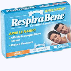 CEROTTO NASALE TRASPARENTE ADULTI RESPIRA BENE 10 PEZZI - Farmacia Nuova Dr.ssa Gabriella Catellani
