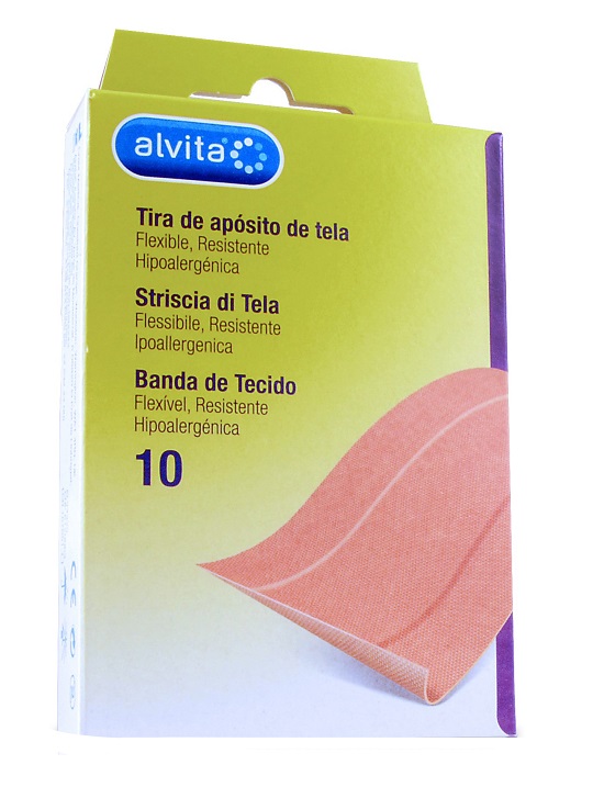 CEROTTO IN STRISCIA DI TELA ALVITA 10 X 6 CM 10 PEZZI - Farmacia Nuova Dr.ssa Gabriella Catellani