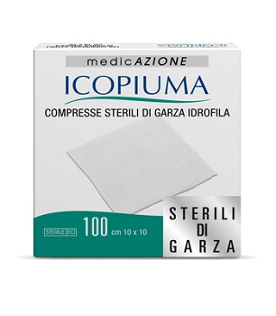 ICOPIUMA GARZA COMPRESSA IDROFILA 10X10CM 100 PEZZI - Farmacia Nuova Dr.ssa Gabriella Catellani