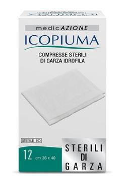 ICOPIUMA GARZA COMPRESSA IDROFILA 36X40CM 12 PEZZI - Farmacia Nuova Dr.ssa Gabriella Catellani