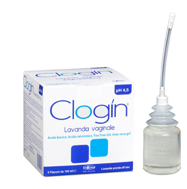 CLOGIN LAVANDA VAGINALE 5 FLACONI DA 100 ML + 5 CANNULE VAGINALI MONOUSO - Farmacia Nuova Dr.ssa Gabriella Catellani