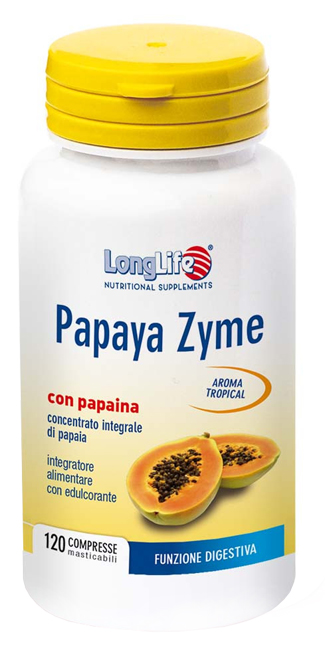 LONGLIFE PAPAYA ZYME 120 COMPRESSE MASTICABILI - Farmacia Nuova Dr.ssa Gabriella Catellani