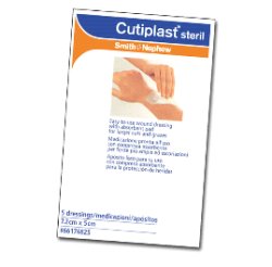 MEDICAZIONE CUTIPLAST STERIL ADESIVA SUPPORTO IN TNT ADESIVO POLIACRILATO IPOLLERGENICO TAMPONE NON ADERENTE 7,2X5 CM 5 PEZZI - Farmacia Nuova Dr.ssa Gabriella Catellani