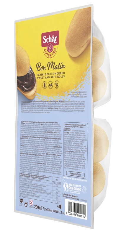 SCHAR BON MATIN PANINI DOLCI E MORBIDI SENZA LATTOSIO 2 PEZZI DA 100 G - Farmacia Nuova Dr.ssa Gabriella Catellani