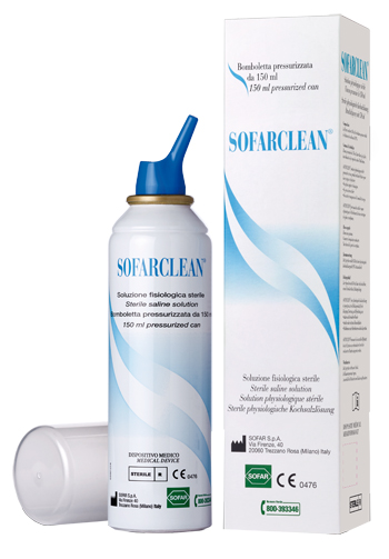 SOLUZIONE FISIOLOGICA SOFARCLEAN 150ML IN BOMBOLETTA PRESSURIZZATA - Farmacia Nuova Dr.ssa Gabriella Catellani