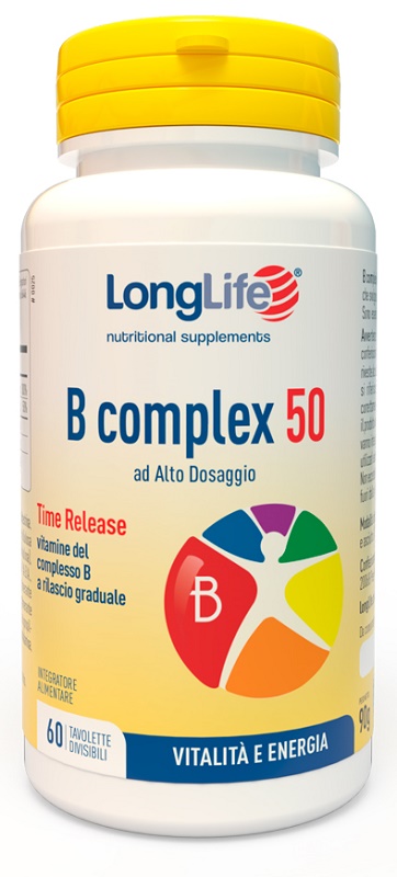 LONGLIFE B COMPLEX 50 RILASCIO GRADUALE 60 TAVOLETTE DIVISIBILI - Farmacia Nuova Dr.ssa Gabriella Catellani