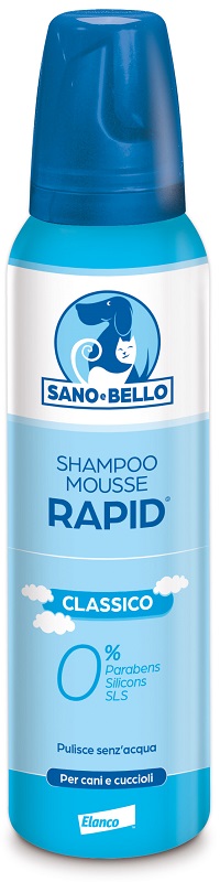 SANO E BELLO SHAMPOO MOUSSE RAPID CLASSICO FLACONE 300 ML PER LAVAGGIO SENZ'ACQUA - Farmacia Nuova Dr.ssa Gabriella Catellani