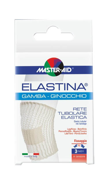 RETE TUBOLARE ELASTICA IPOALLERGENICA MASTER-AID ELASTINA GAMBA/GINOCCHIO 3 MT IN TENSIONE CALIBRO 5 CM - Farmacia Nuova Dr.ssa Gabriella Catellani