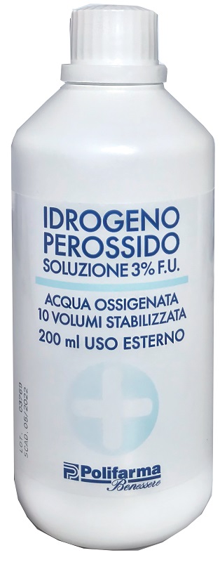 PEROSSIDO IDROGENO 3% 200 ML ACQUA OSSIGENATA 10 VOLUMI STABILIZZATA - Farmacia Nuova Dr.ssa Gabriella Catellani