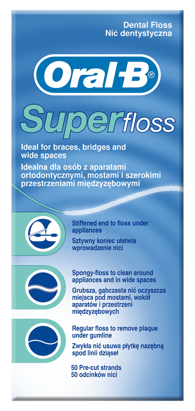 ORALB SUPERFLOSS FILO INTERDENTALE 50 FILI - Farmacia Nuova Dr.ssa Gabriella Catellani